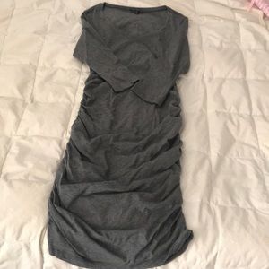 Express gray mid length cotton dress